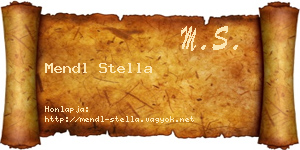 Mendl Stella névjegykártya